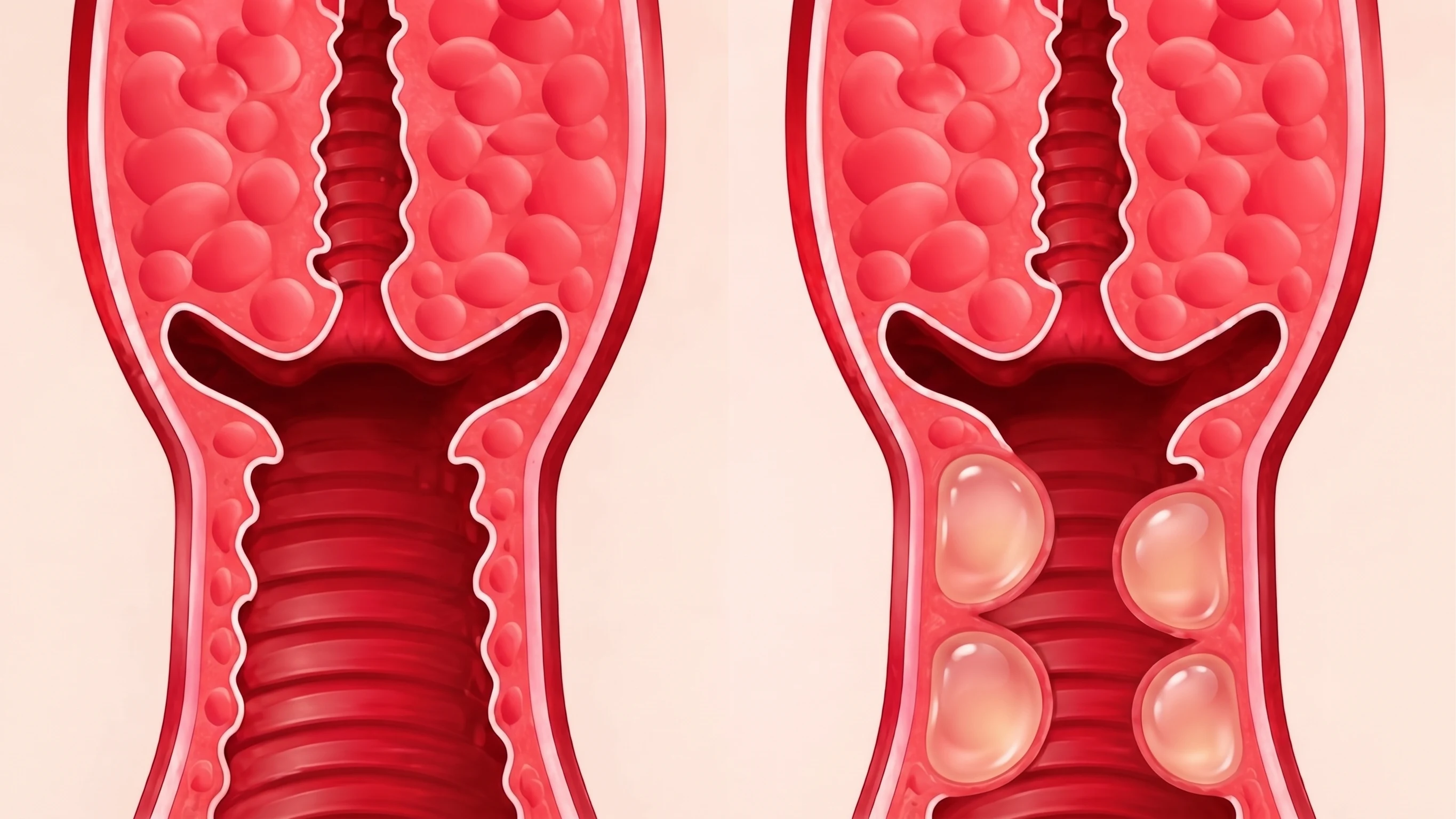 Front cross-section of filler placed in the vaginal wall